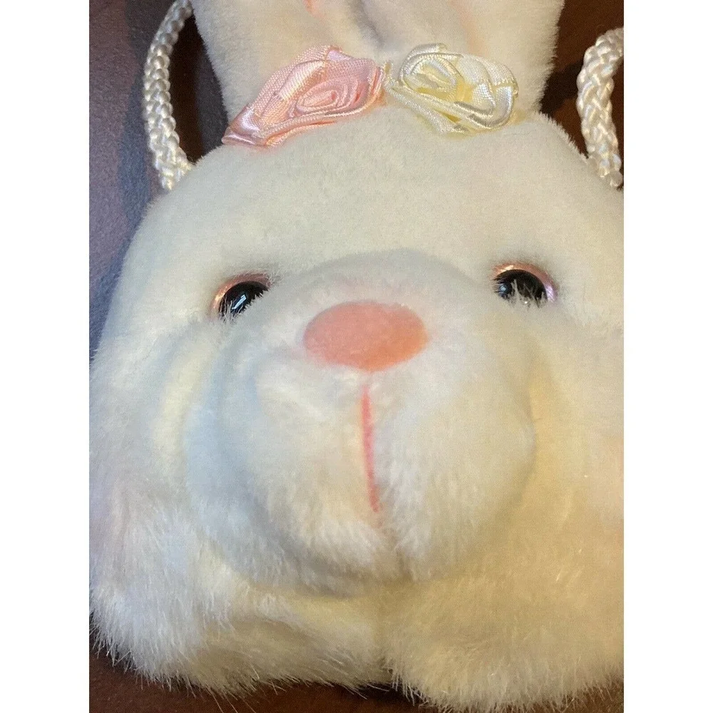 White Plush Childs Purse Bunny Face‎ Ameri-Suisse